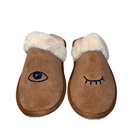 Soludos Cozy Wink‎ Slippers Suede Faux Fur Tan NWOB Size 7 - Picture 2 of 5